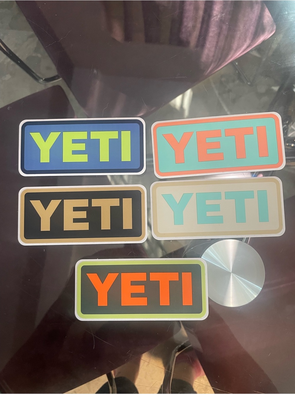 Yeti Multicolor Rectangle Logo Sticker Set - group 4